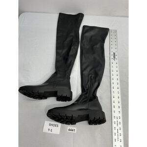 Womans Zara Otk Boots 7.5/8  1/4 Zip Pullon Chunky Heel Lug Sole NWOT